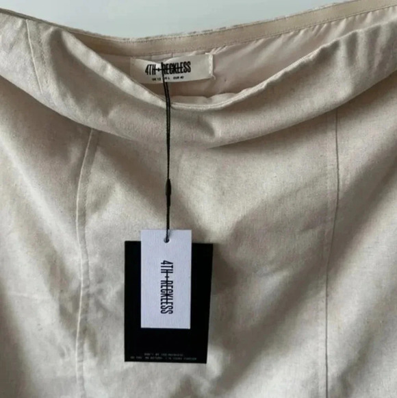 4TH + Reckless Liana Corset Linen Blend Zipper Waisted size M - Picture 6 of 6